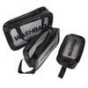 3pcs PVC Makeup Bag Multifunction Waterpeoof Lightweight Transparent Portable Cosmetic Bag for Men Women Black