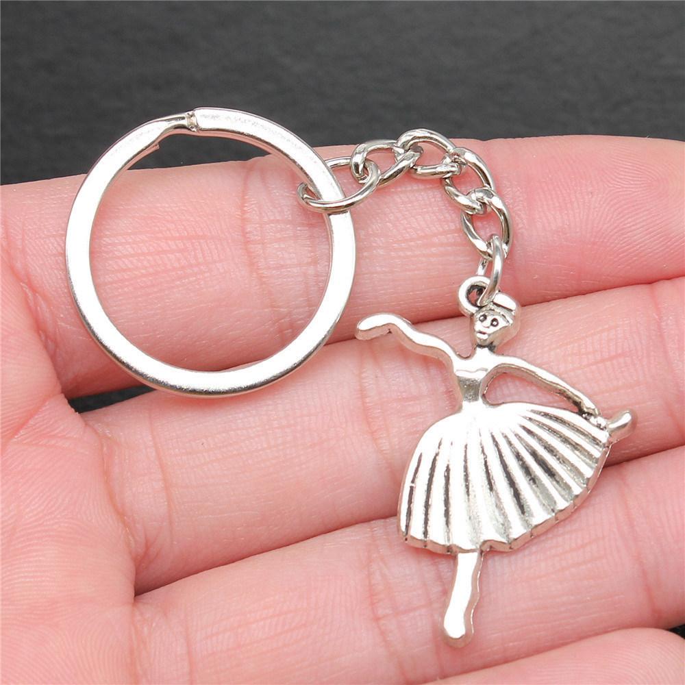 28mm Key Ring Couple Heart Love Minimalist Jewelry Components QY016