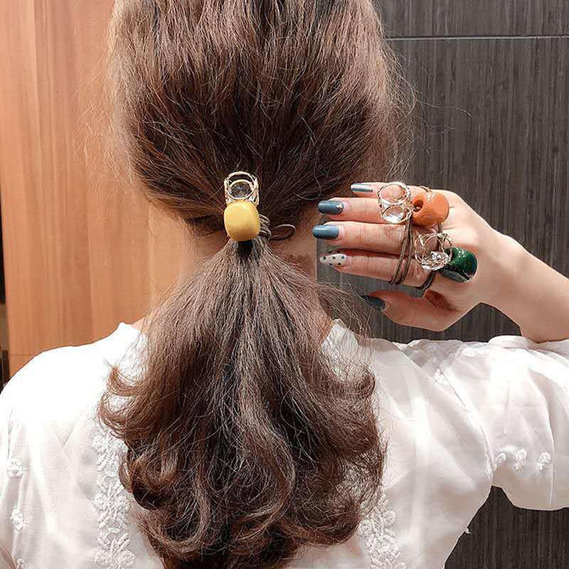 1Pcs  Head Rope Ins Hollow  Haircircle Fresh Women'S Hairtie
