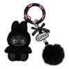 Handmade DIY Cute Grain Hanging Hairball Chain Buckle Simple Versatile Bag Accessories Keychain Bag Pendant