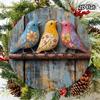 2D Flat 1pcs, Tin Sign Colorful Bird Garland Sign Vintage Aluminum Suitable for Home Wall Club Cafe Decoration 2D Flat