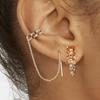 Elegant Alloy Rhinestone Ear Clips For Women Chic And Fashionable Jewelry