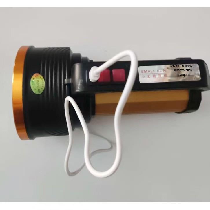 Rechargeable High Power LED Flashlight: Super Bright, Long-Range, Handheld Spotlight for Outdoor and Household Use.