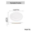 Qianxing White Melamine Oval Serving Plate (8-inch, 10-pack)