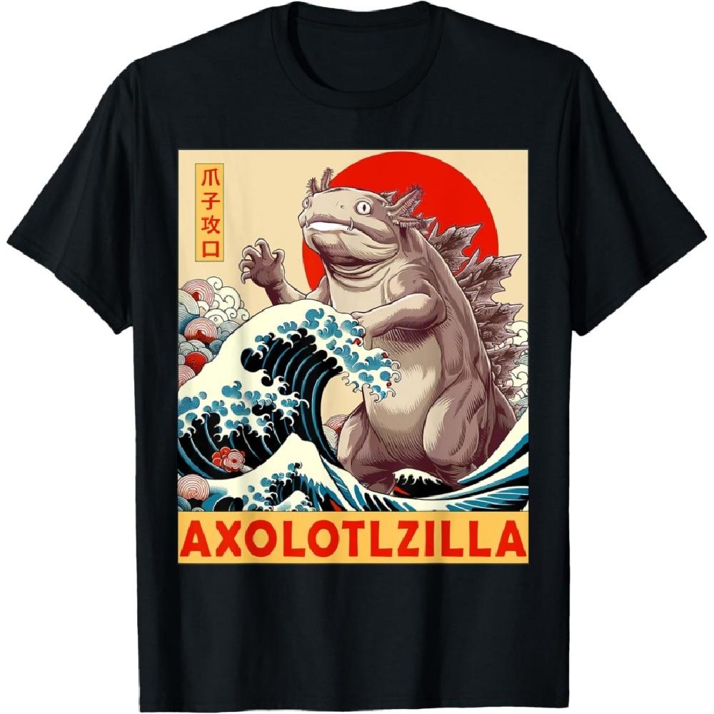 

Axolotl Japanese Art Funny Axolotl Gifts For Men Women Kid T-Shirt S