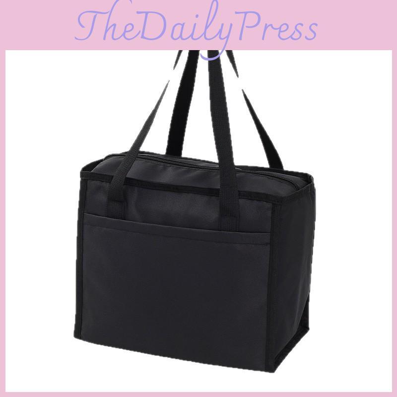 White Trendy Floral Style Simple Lightweight Lunch Bag Tote With Handle Carry