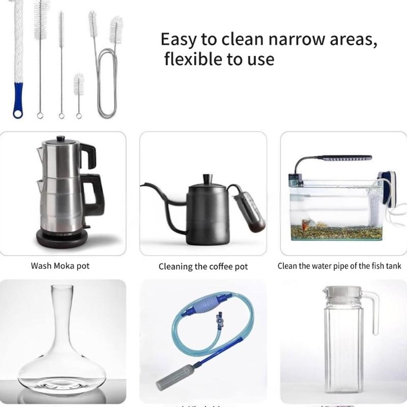 12PCS Drain Brush Cleaning Systems Tool Multiple Size Brushes For Wide Pipes Sink Drains Household Commercial Plumbing