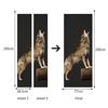 Grey Wolf Door Fridge Stickers Marble Simple Abstract Lines Flowers Wallpaper For Living Room Home Decor Bedroom Art Decals