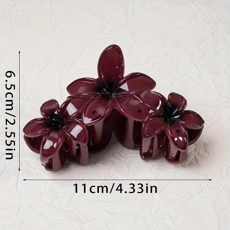 1/2 Stück Blumen Haarspangen Hawaiianische Plumeria Haarspangen für Frauen Rutschfeste Krallenspangen für dickes Haar, Strand Haaraccessoires