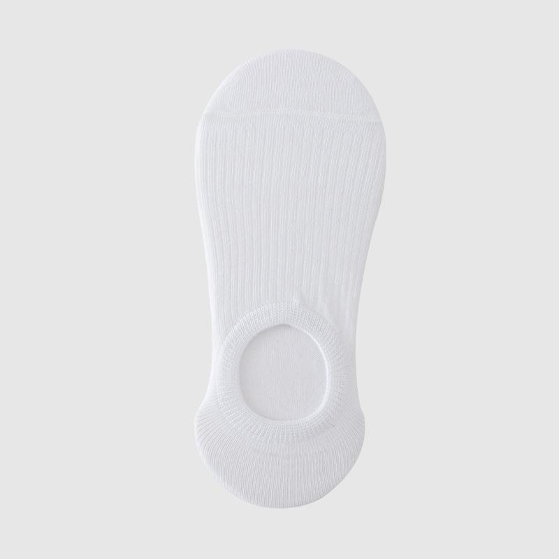 Dámské jarní a letní nové univerzální jednobarevné silikonové protiskluzové neviditelné ponožky do lodiček s vertikálním pruhem