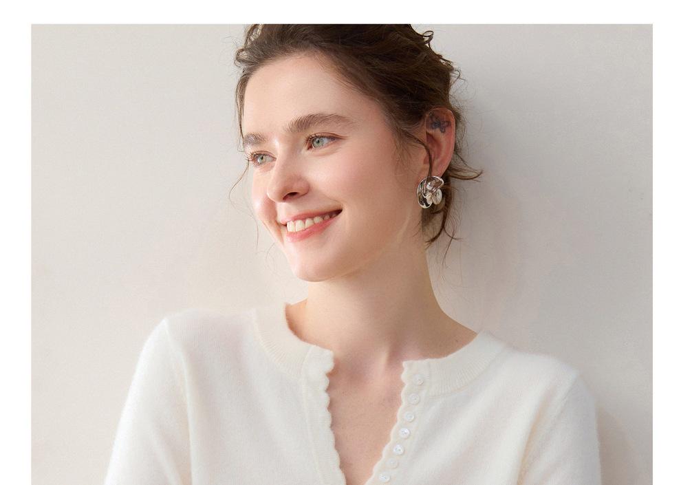 Women's 100% Pure Cashmere Knitwear: Autumn/Winter Half-Open Collar, Multi-Button Base Layer Top