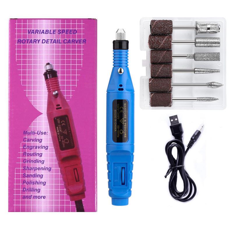 Portable Electric Nail Grinder Set - Mini Manicure Tool Kit