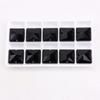 Black Flat Buckle Double Hole Hand-Sewn Crystal Glass DIY Accessories
