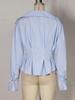 Trendy Women's European & American Striped Long-Sleeve Shirt - Niche Spring/Autumn Design