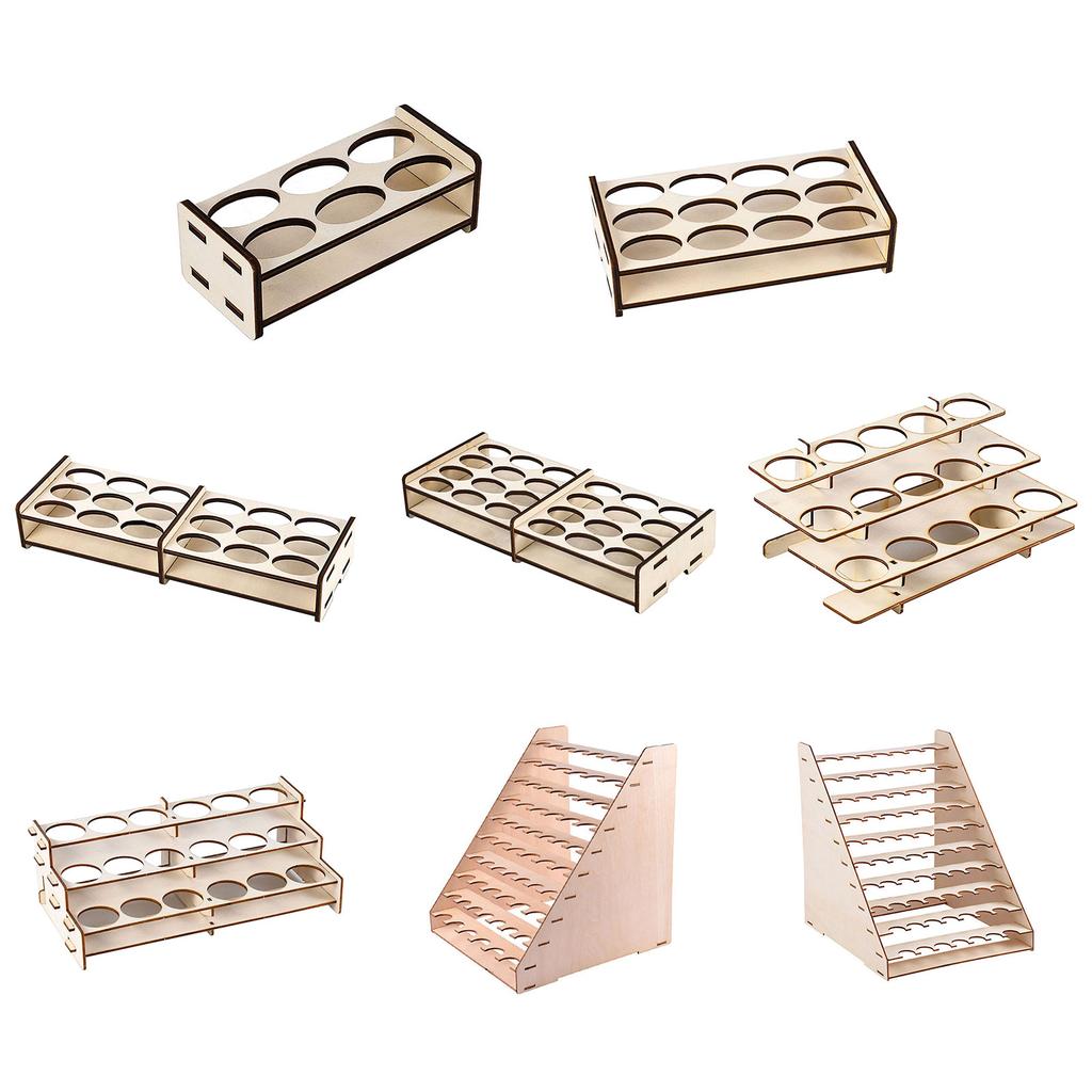 Model Paint Rack Stand Pigment Holder Organizer Wood Painting Rack Exquisite Convenient Shelf Holder DIY Pigments Shelf