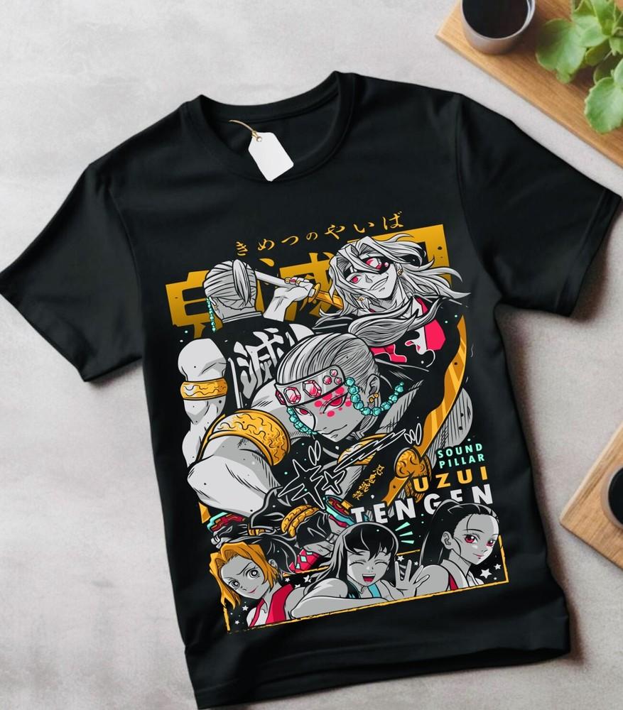 

Uzui Tengen T-Shirt Demon Slayer Kimetsu No Yaiba Anime Sweater Soft Tee 4XL