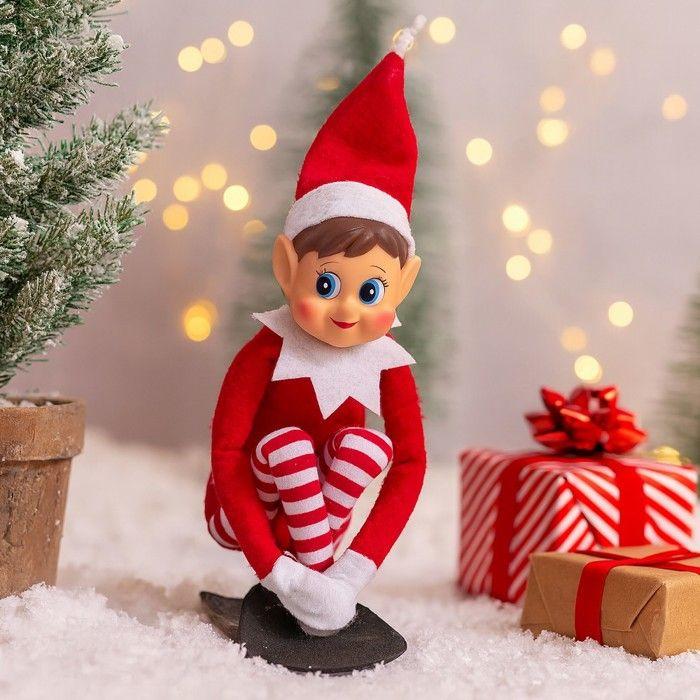MISCHIEVOUS ELF GIRL ELVIE 10X5X38CM RED
