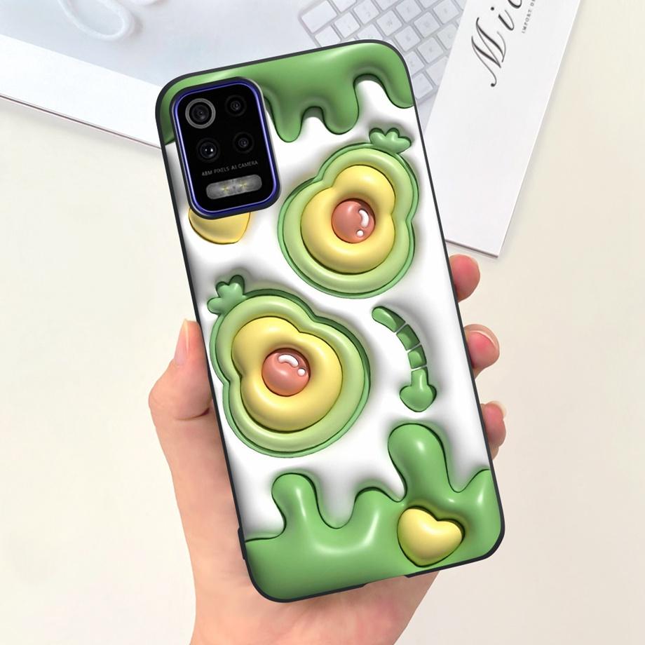 For LG K52 Q52 2020 Phone Case Soft Matte Silicone Capa For LGK52 LGQ52 2020 Funda Goothic Style Cartoon Back Cover Cute Pattern