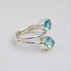 Natural Blue Topaz Ring-Handmade Silver Ring-925 Sterling Silver Ring-Designer Blue Topaz Ring-Gift for her-December Birthstone-Promise Ring