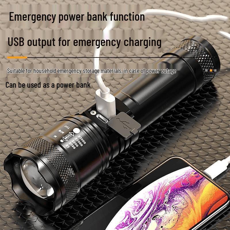 Aurora Long-Range Rechargeable Spotlight Zoomable Laser Floodlight