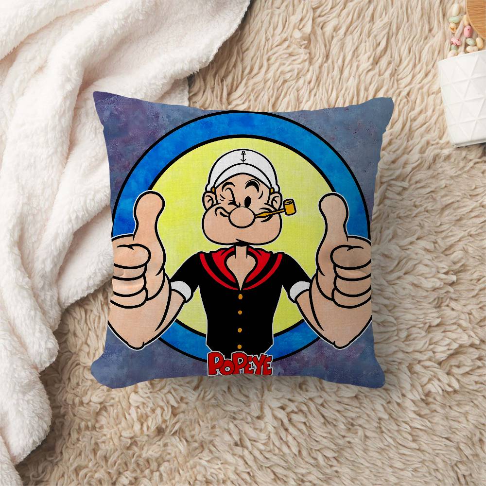 

Animation Popeye Retro Personalized Pillow Cover Kids Bedroom Wild Party Decor Pillowcase kid Birthday shower Gift 30x30 cm