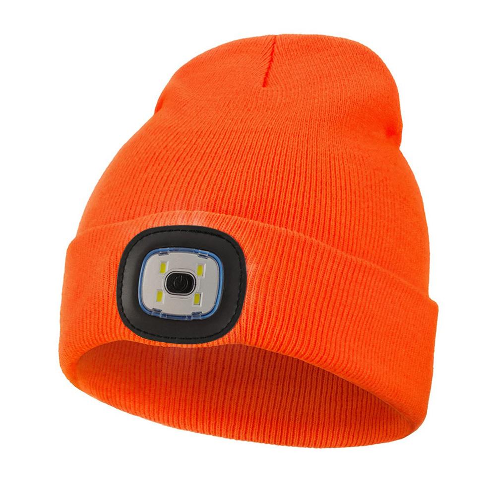 Customizable LED Light Up Knitted Winter Hat for Kids Warm Luminous Beanie With Embroidery Option Stock Available
