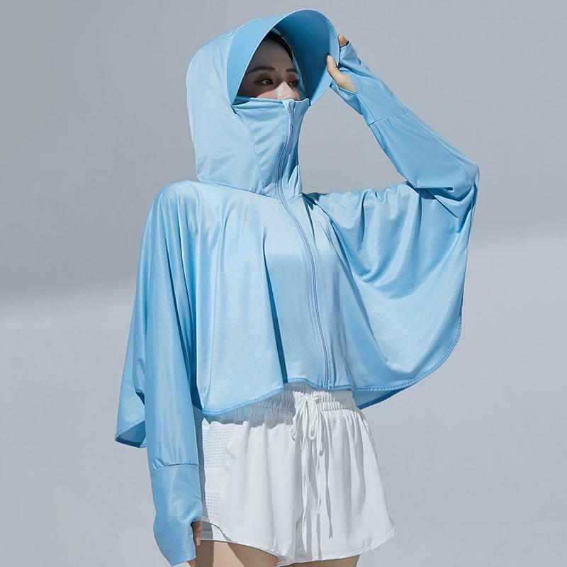 Summer Sun-protective Women's Clothing Breathable Smock Ice Silk Thin UV Protection Ladies Cloak & Cape for Women