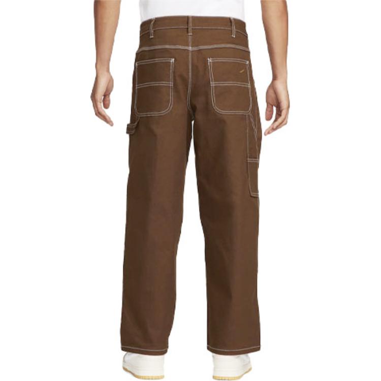 Nike Casual Pants Men's Brown Moderate Straight Fit Pants FB7199-259