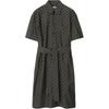 Short Sleeved Dress Women's Black Gray 80943561