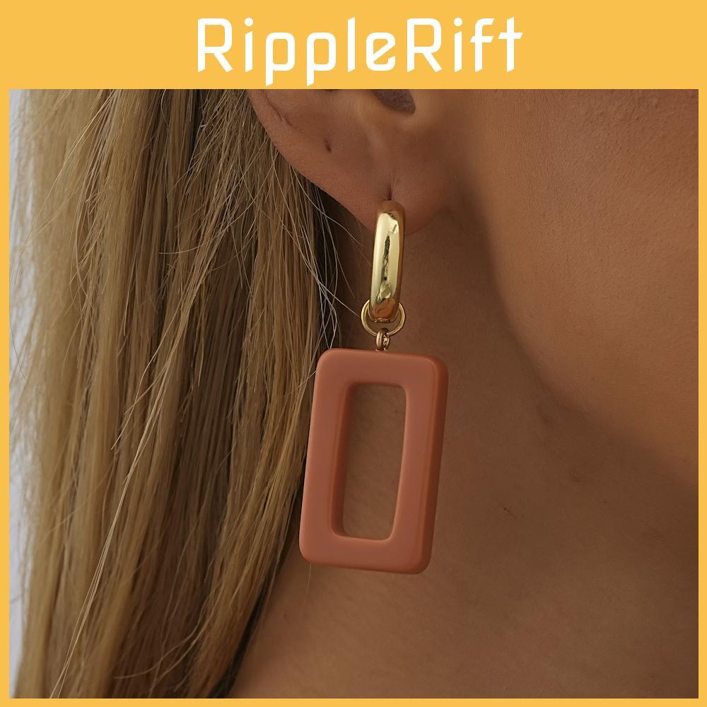 Exquisite Square Resin Earrings For Women 2023 Fashion With Copper