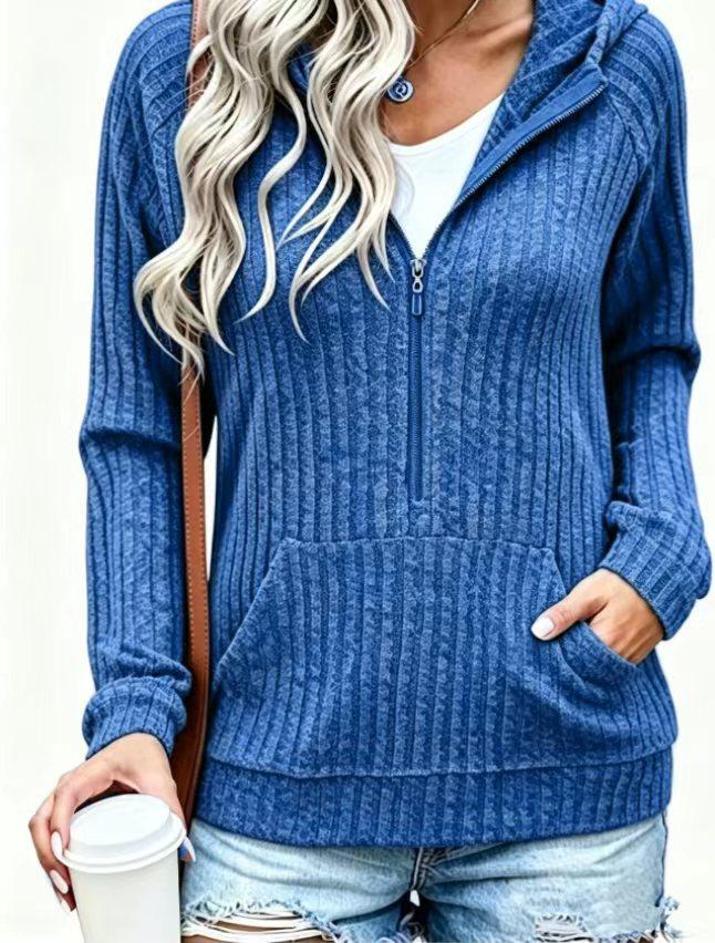 Women's Casual Loose Fit Hooded Sweatshirt Long Sleeve Pullover