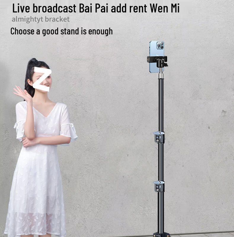 Dual Phone & DSLR Live Streaming Tripod with Multi-Camera Mount, Selfie Light, and Fill Lighting for Photography & Streaming