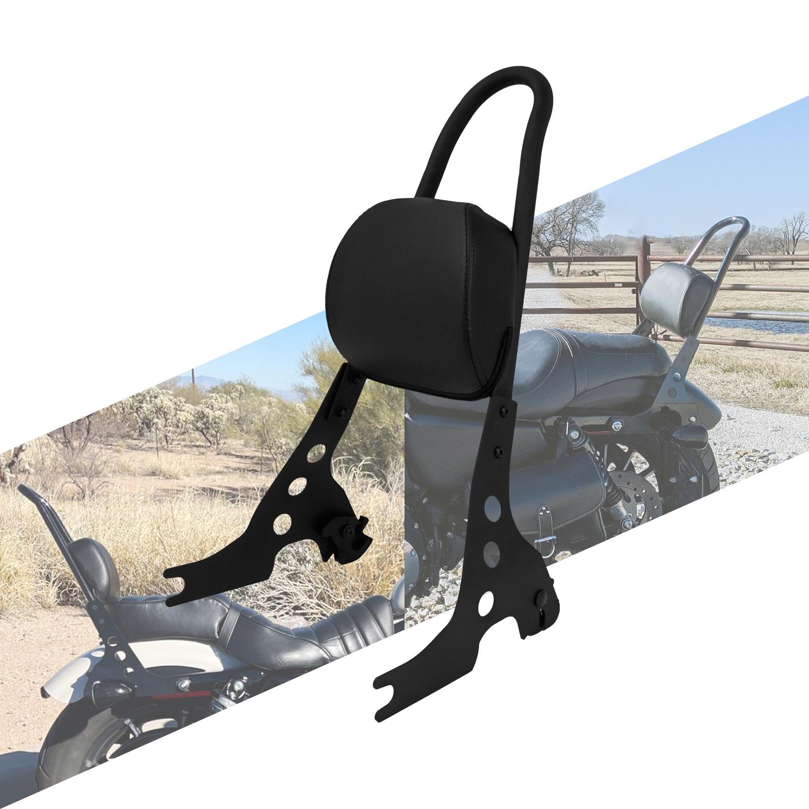 

Motorcycle Rear Backrest Detachable Passenger Sissy Bar Back Rest For Harley Sportster XL883 1200 XLH1200 XLH883 Iron 72 2004-22 чёрный