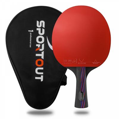 Sportout Table Tennis Paddle Professional Table Tennis Racket with Case Table Tennis Paddle for Advanced Training and Tournaments