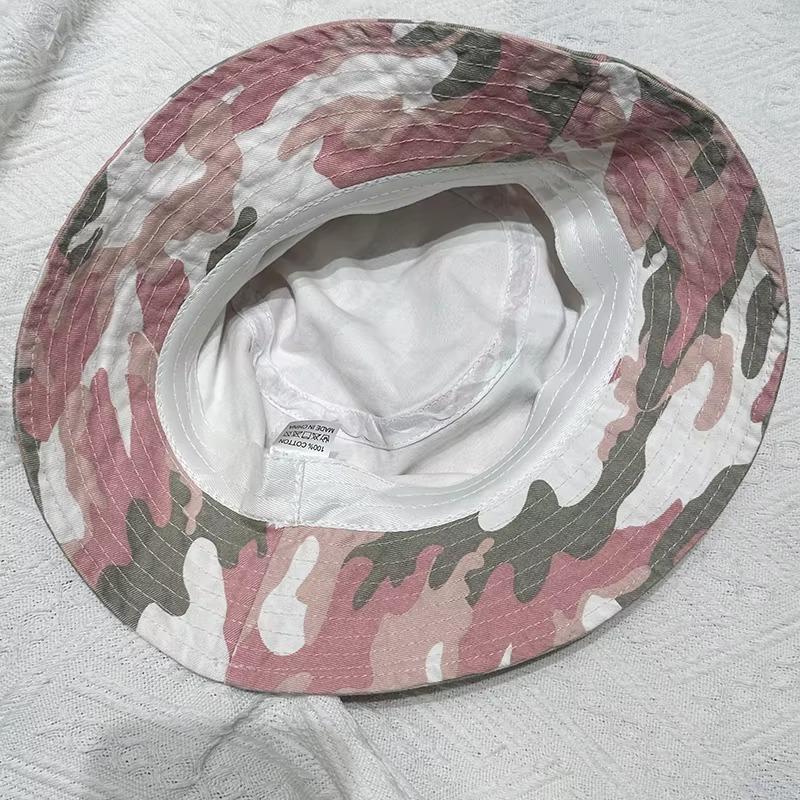 1 Pezzo Cappello a Secchiello Mimetico in Cotone Lavato per Uomo e Donna Viaggio all'Aperto Cappellino Parasole Casuale Cappelli Panama Pescatore Bob