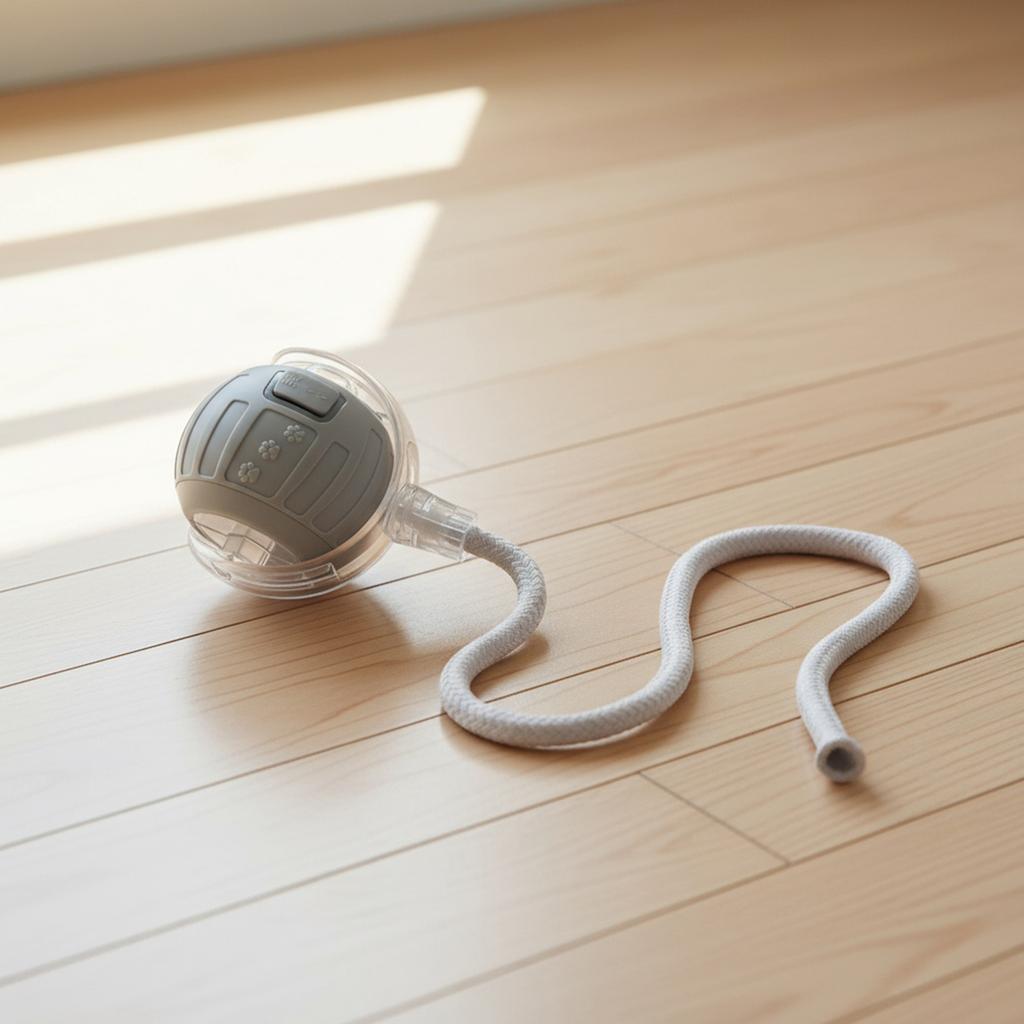 Automatic Rolling Ball Rechargeable Cat Enrichment Toys with Tail Rolling Pet Ball for Small/Medium/Large Cats To Keep Them Busy