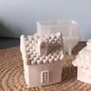 Christmas Cottage House Drip Mould Plaster Cottage Candle Aroma Ornament Silicone Moulds