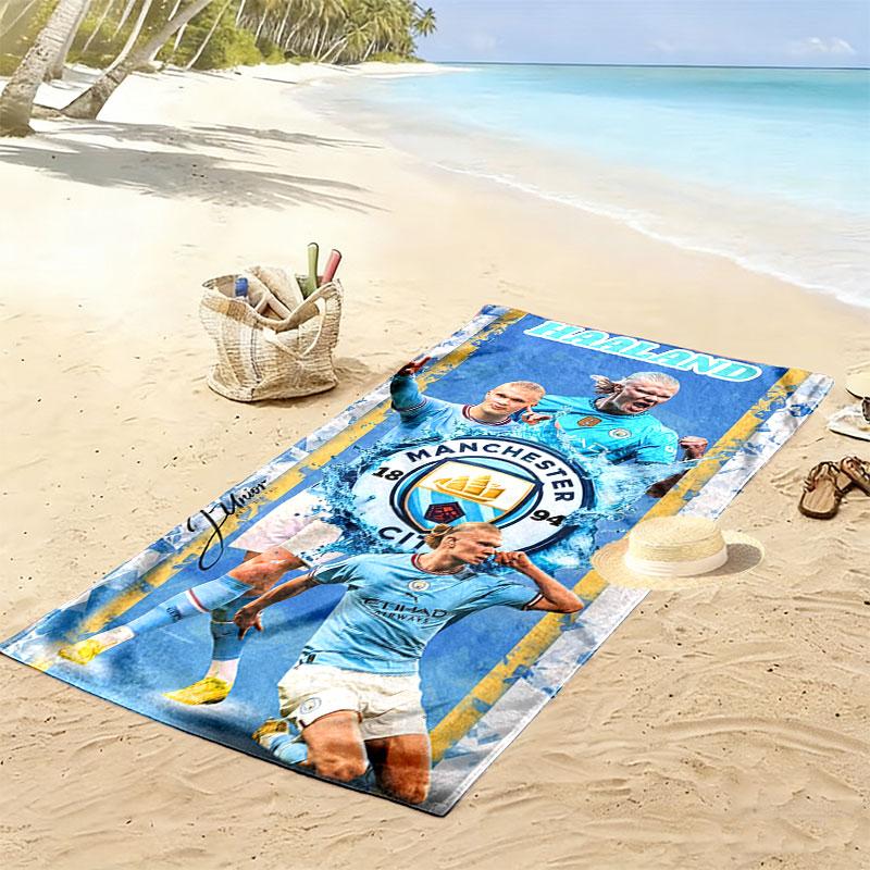 Messi Krone Druck Strandtuch, Großes Weiches Schnelltrocknendes Handtuch für Strand Camping Schwimmen