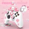 PlayVital Sweetheart Kitty Silicone Cover for Xbox Series Includes Thumb Grips and Cute Grip Cover X/S Controllers, Stickers, Design, Non-Slip [White]