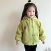 Girls' Quilted Fleece-Lined Winter Cotton Jacket - Trendy Children's Fashion Coat.