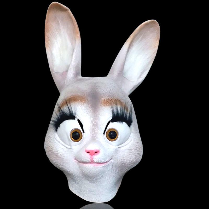 Zootopia Judy Rabbit Latex Animal Mask for Halloween One Size
