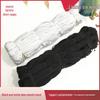 Black and White Flat Latex Elastic Band - Low Elasticity for Clothing