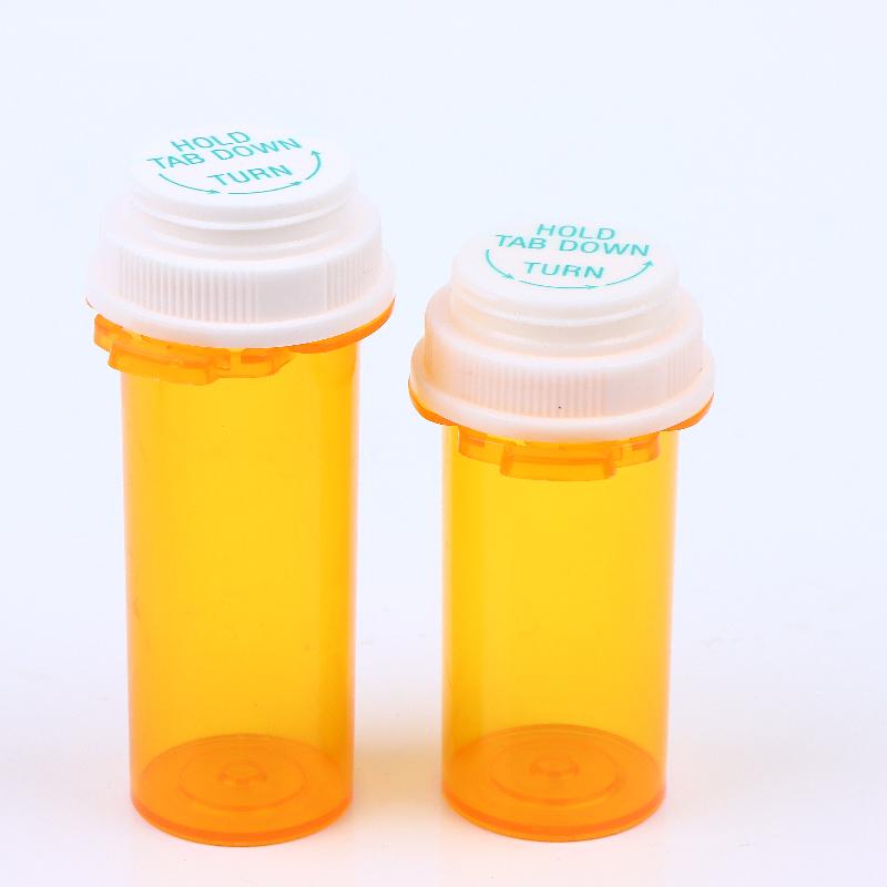 5/10/20 szt. Farmaceutyczny pojemnik odporny na dzieci, ale łatwy do otwarcia, Pusta plastikowa butelka z zakrętką dwustronną