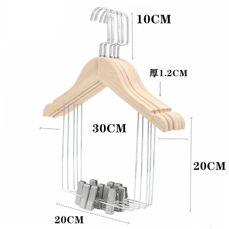 Quality One-piece Hangers Solid Wood Unpainted Adult Baby Children s Suit Hanging Rack Clothes Shops Lady Connecting Dress Shelf 5 Pieces 6100₽