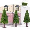 15 Pieces ,Model Trees Miniature Trees Christmas Village Trees Woodland Scenics (9 Cm + 10 Cm + 12. 5 Cm)