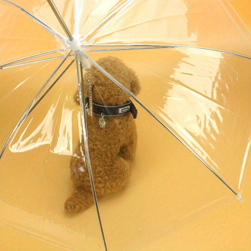 New Transparent Pet Umbrella Dog Puppy Suitable for Rainy&Snowy Days