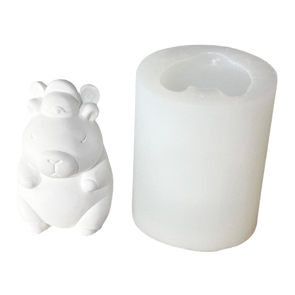 Flexible Silikonform Capybara-förmige Kerzenformen Duftende Aromatherapien Herstellungsform Handgemachte Desktop-Ornament-Form