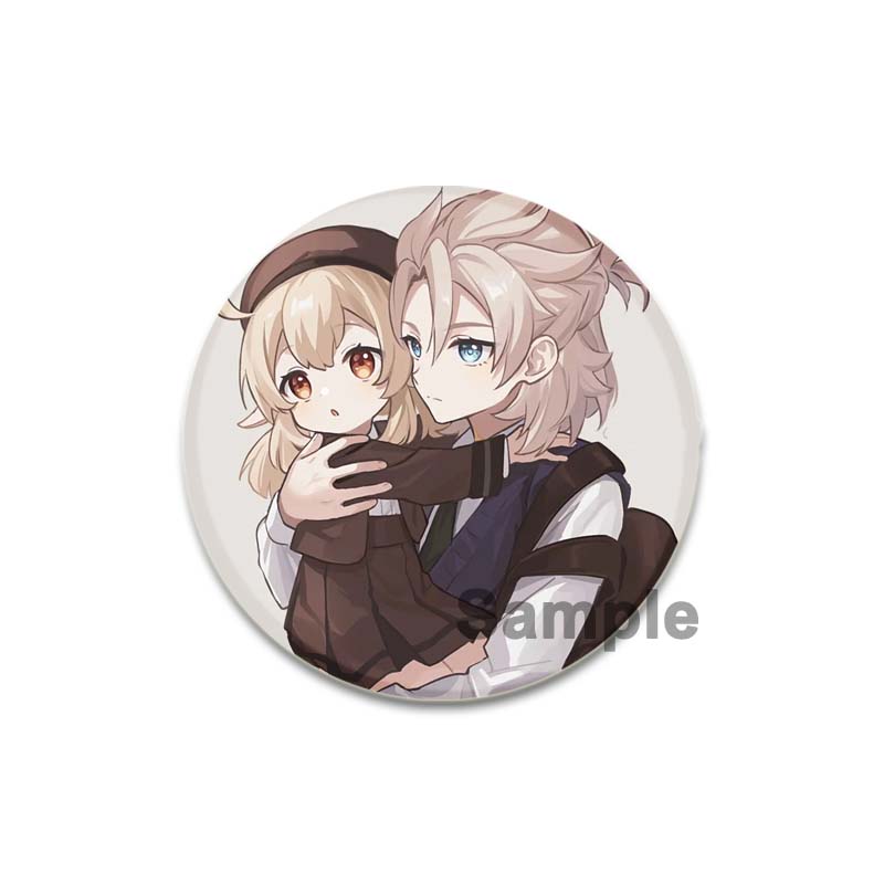 32/44/58mm Genshin Impact Albedo Pin Handmade Brooch for Clothes Cartoon Cosplay Badge Backpack Decoration Jewelry Gift