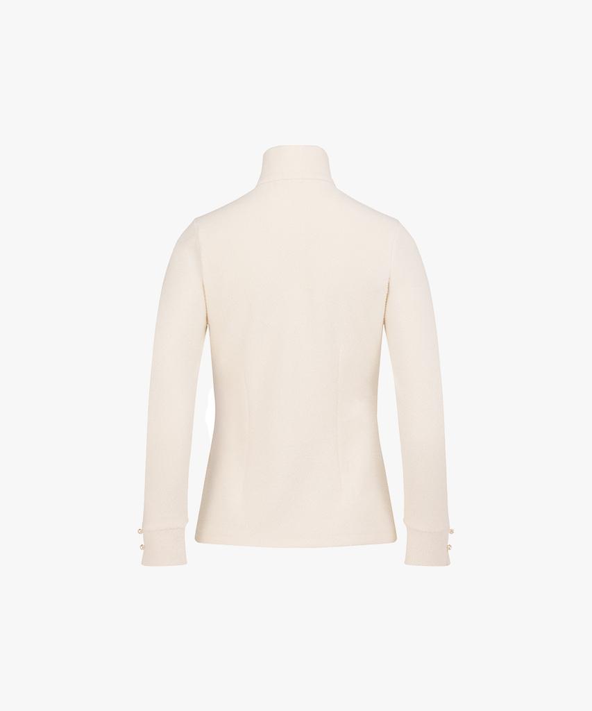 FAIRLIAR GOLF Boucle High-Neck T-Shirt (Cream)