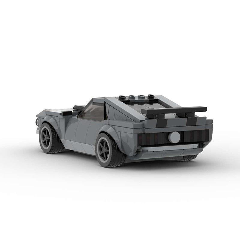 Assembled Building Blocks MOC-1969 Small Particles Assembled Retro Ford Mustang BOSS 302 Toy Car Model